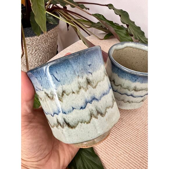Handmade Studio Pottery Mugs, Vintage Tea/Coffee Cups, Mid Century Barware Retro - Picture 5 of 10